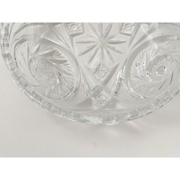 Early American Pressed Glass (EAPG) Vintage Clear Ornate Vintage Catchall Bowl - Picture 9 of 10